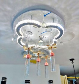 Lamparas decorativas colgantes grandes en vidrio con control remoto