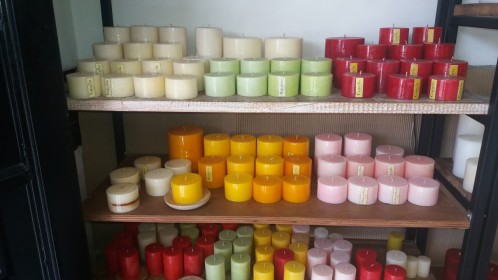 Velas Aromatizadas sin Contenedor de 5cm por 7cm